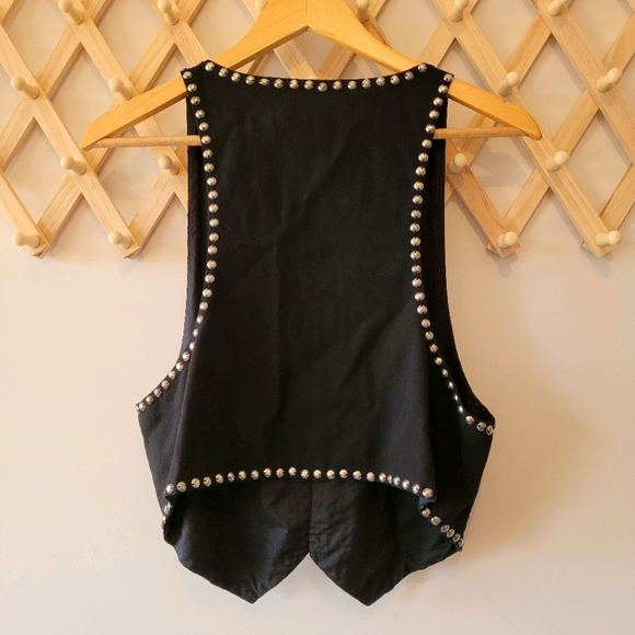 JUST JEANS Embroidered 90s Vest Black Boho Mexican - Picture 7 of 8